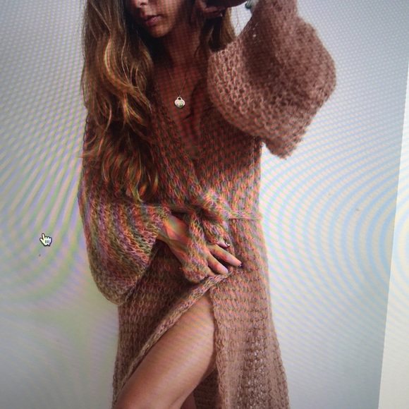 Etsy handmade mohair belted cardigan brand new - Picture 2 of 7